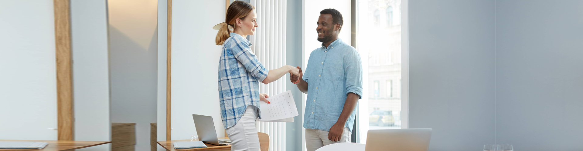 two people shaking hands